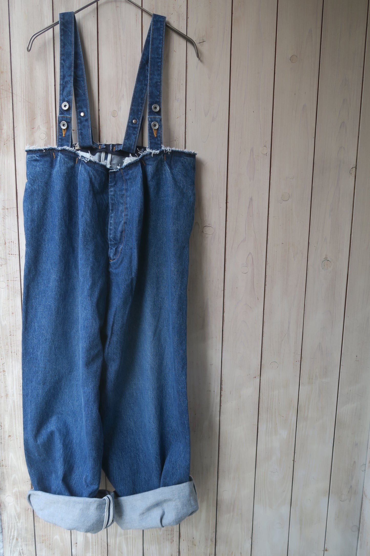 japan----デニムサスペンダーパンツ--R&D