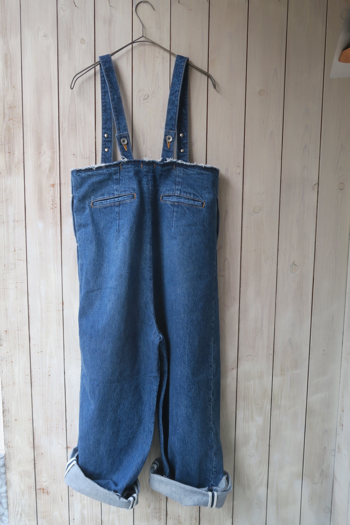 japan----デニムサスペンダーパンツ--R&D